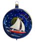 Preview: Indent diorama ball with sailing boat around 1950