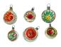 Preview: 6 different glass baubles, indent kugel, Lauscha around 1920