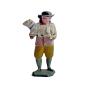 Preview: Antike Grulicher Krippenfigur / Hirte mit Schaf um 1900 (7 cm)
