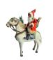 Preview: Antiker Nikolaus / Weihnachtsmann auf Pferd