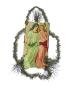 Preview: Tinselornament mit Engel Oblate um 1920