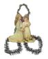 Preview: Tinselornament mit Engel Oblate um 1920