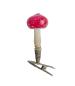 Preview: Antique mushroom / fly agaric on clip, lauscha around 1920