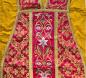 Preview: Weinrote Kasel, Ornat, Messgewand, Vestment, Pluviale um 1900