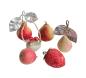 Preview: 6 Stück antiker Christbaumschmuck aus Watte um 1920