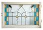 Preview: Antikes Holzfenster Original mit Buntglas/Bleiglas um 1900