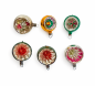 Preview: 6 antique indent kugels