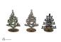 Preview: 3 free standing rhinestone Christmas trees