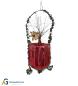 Preview: Glasornament Vase mit Tinsel und leonischen Drähten um 1890