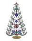 Preview: Free standing vintage rhinestone Christmas tree - Prong Set Stones, 33 cm