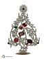 Preview: Bunter glitzernder Christbaum aus Strass Steinen - Gablonz