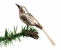 Preview: Lauscha song bird on clip, around 1930