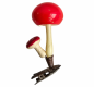 Preview: Antique mushroom / fly agaric on clip, around 1930
