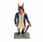 Preview: Grulicher Krippenfigur,  Teufel / Krampus mit Rute  (7 cm)