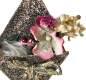 Preview: Blumenampel aus Karton, beglimmert, um 1920