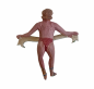 Preview: Antique grulich crib figurine, angel of annunciation, around 1900  (10 cm)