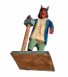 Preview: Grulicher Krippenfigur,  Teufel / Krampus mit Schlegel  (7 cm)