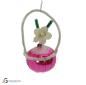 Preview: Wire wrapped red hanging basket, ca. 1950