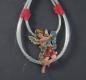 Preview: Spun glass ornament with angel scrap, ~ 1920