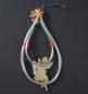 Preview: Spun glass ornament with angel scrap, ~ 1920