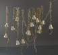 Preview: Gold colored tinsel garlands with spun cotton bells,  ca. 400 cm