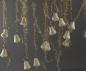 Preview: Gold colored tinsel garlands with spun cotton bells,  ca. 400 cm