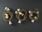 Preview: Gold colored tinsel garlands with spun cotton bells,  ca. 400 cm