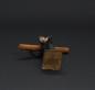 Preview: Grulich nativity figure " Mineworker with timber (7 cm)
