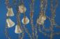 Preview: Gold colored tinsel garlands with spun cotton bells,  ca. 560 cm