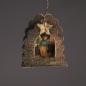 Preview: Beglimmertes Ornament mit Engel Oblate ~ 1930