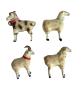 Preview: 4 German putz wooly sheep, ~ 1930