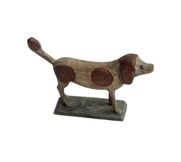 Antique Grulich nativity figure, dog around 1900