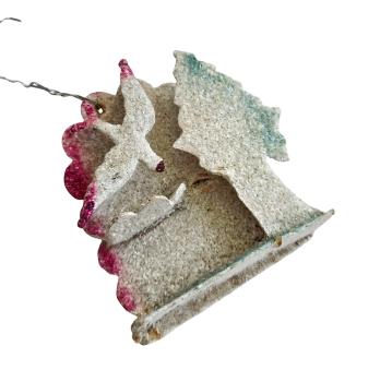 Preview: Cardboard ornament with a bird around 1930