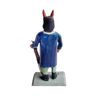 Preview: Grulicher Krippenfigur "Teufel / Krampus mit Rute" (7 cm)