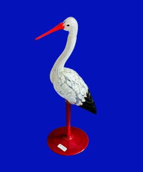 Art Deco Stork Carafe - Glass, 30s