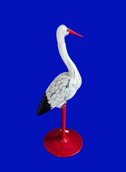 Art Deco Stork Carafe - Glass, 30s