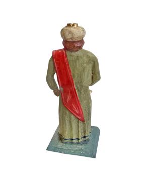 Preview: Grulich nativity figure - "Holy King Balthasar"  (10 cm)