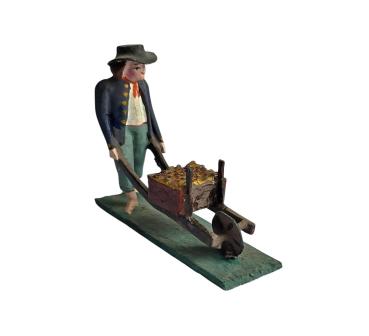 Preview: Grulich nativity figure  " Man with Fruits " ca. 1900