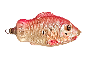 Glasornament Fisch, Lauscha um 1910
