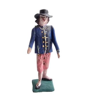 Grulicher Krippenfigur, Hirte um 1900  (7 cm)