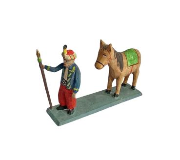 Grulich nativity figure "Horse & Horseman" (5 cm)