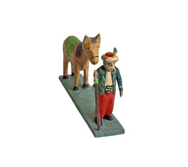 Preview: Grulich nativity figure "Horse & Horseman" (5 cm)