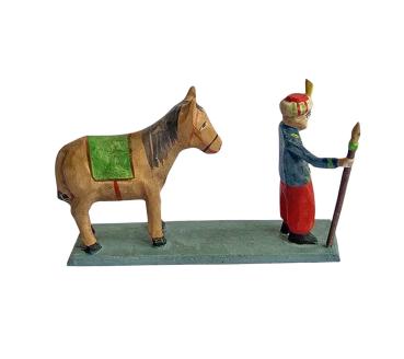 Preview: Grulich nativity figure "Horse & Horseman" (5 cm)