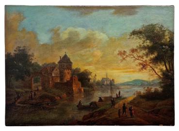 Rheinlandschaft / Flußlandschaft, 18. Jahrhundert