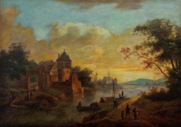 Preview: Rheinlandschaft / Flußlandschaft, 18. Jahrhundert