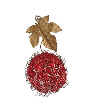 Preview: Frucht mit Blüte aus Papier, Stanniolpapier und Draht um 1930
