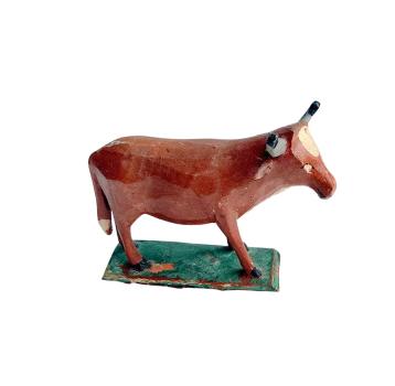 Antike Grulicher Krippenfigur / Ochs um 1900