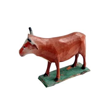 Antike Grulicher Krippenfigur / Ochs um 1900