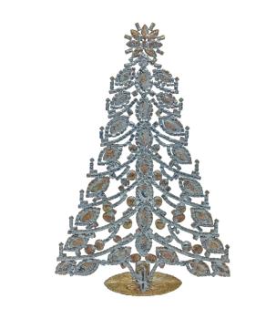 Preview: Bunter glitzernder Christbaum aus Strass Steinen - Gablonz, 30 cm