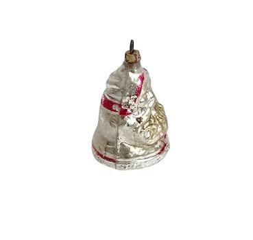 Preview: Glöckchen mit Nikolaus, Lauscha um 1920